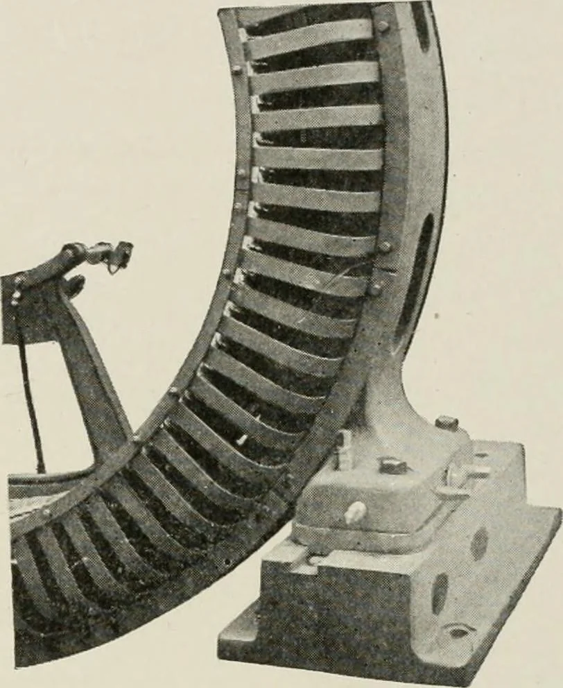 An illustration from Cyclopedia of applied electricity : a general reference work on direct-current generators and motors, storage batteries, electrochemistry, welding, electric wiring, meters, electric lighting, electric railways, power stations, switchboards, power transmission, alternating-current machinery, telegraphy, etc., 1916, leaf 411