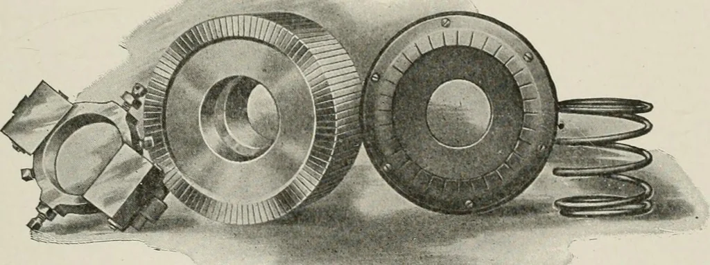An illustration from Cyclopedia of applied electricity : a general reference work on direct-current generators and motors, storage batteries, electrochemistry, welding, electric wiring, meters, electric lighting, electric railways, power stations, switchboards, power transmission, alternating-current machinery, telegraphy, etc., 1916, leaf 423