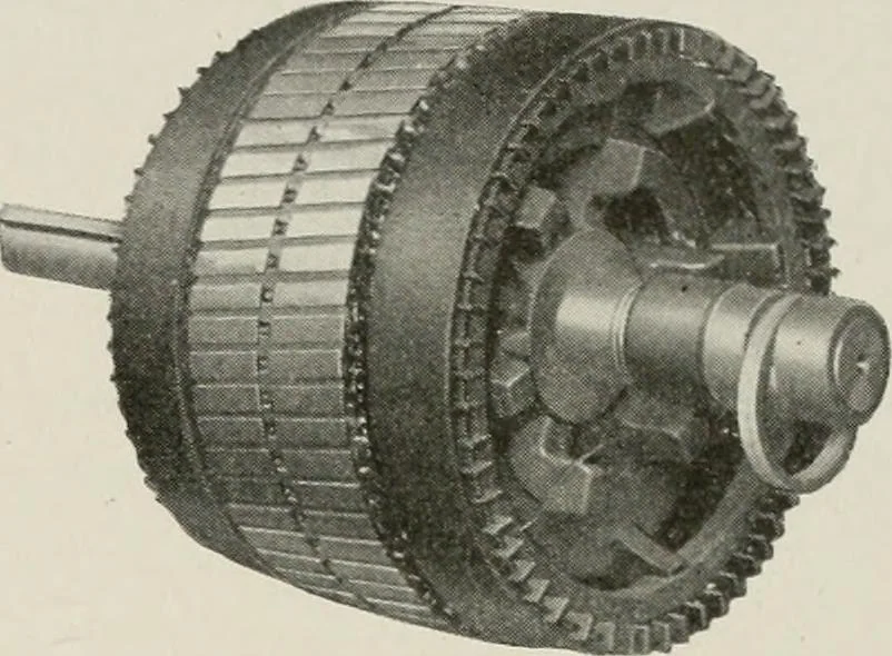 An illustration from Cyclopedia of applied electricity : a general reference work on direct-current generators and motors, storage batteries, electrochemistry, welding, electric wiring, meters, electric lighting, electric railways, power stations, switchboards, power transmission, alternating-current machinery, telegraphy, etc., 1916, leaf 425