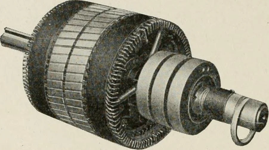 An illustration from Cyclopedia of applied electricity : a general reference work on direct-current generators and motors, storage batteries, electrochemistry, welding, electric wiring, meters, electric lighting, electric railways, power stations, switchboards, power transmission, alternating-current machinery, telegraphy, etc., 1916, leaf 426