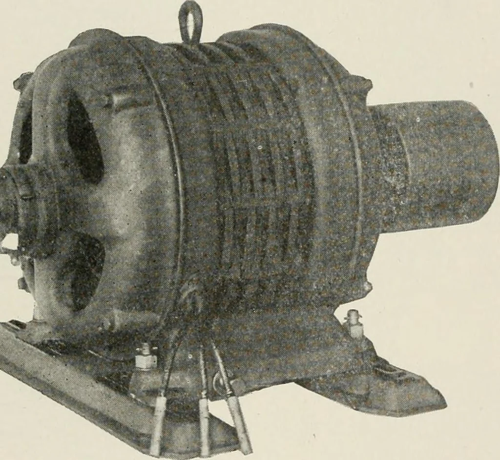 An illustration from Cyclopedia of applied electricity : a general reference work on direct-current generators and motors, storage batteries, electrochemistry, welding, electric wiring, meters, electric lighting, electric railways, power stations, switchboards, power transmission, alternating-current machinery, telegraphy, etc., 1916, leaf 447