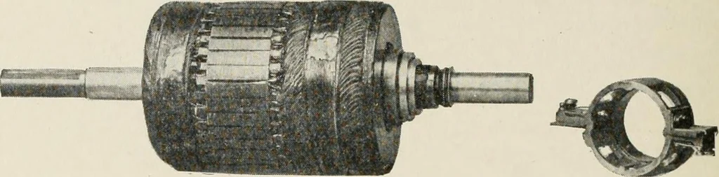 An illustration from Cyclopedia of applied electricity : a general reference work on direct-current generators and motors, storage batteries, electrochemistry, welding, electric wiring, meters, electric lighting, electric railways, power stations, switchboards, power transmission, alternating-current machinery, telegraphy, etc., 1916, leaf 452