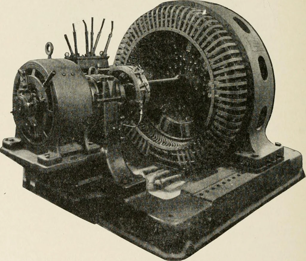 An illustration from Cyclopedia of applied electricity : a general reference work on direct-current generators and motors, storage batteries, electrochemistry, welding, electric wiring, meters, electric lighting, electric railways, power stations, switchboards, power transmission, alternating-current machinery, telegraphy, etc., 1916, leaf 452