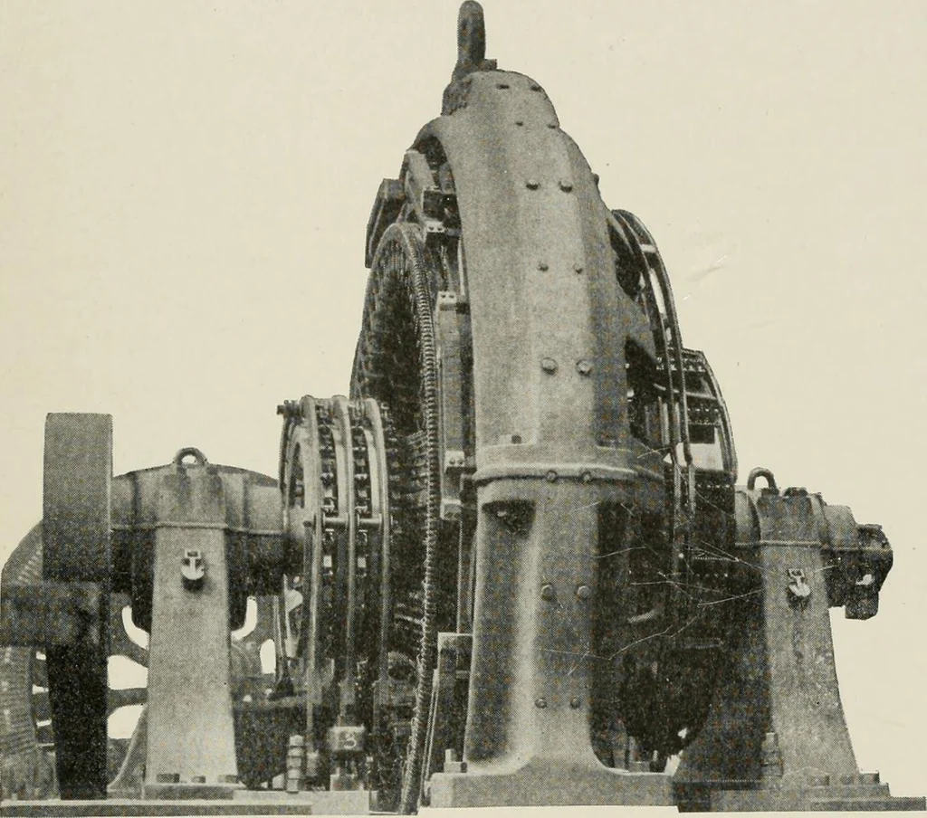 An illustration from Cyclopedia of applied electricity : a general reference work on direct-current generators and motors, storage batteries, electrochemistry, welding, electric wiring, meters, electric lighting, electric railways, power stations, switchboards, power transmission, alternating-current machinery, telegraphy, etc., 1916, leaf 457