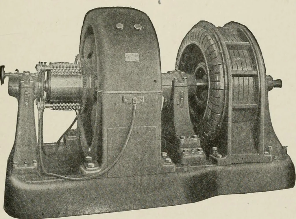 An illustration from Cyclopedia of applied electricity : a general reference work on direct-current generators and motors, storage batteries, electrochemistry, welding, electric wiring, meters, electric lighting, electric railways, power stations, switchboards, power transmission, alternating-current machinery, telegraphy, etc., 1916, leaf 459