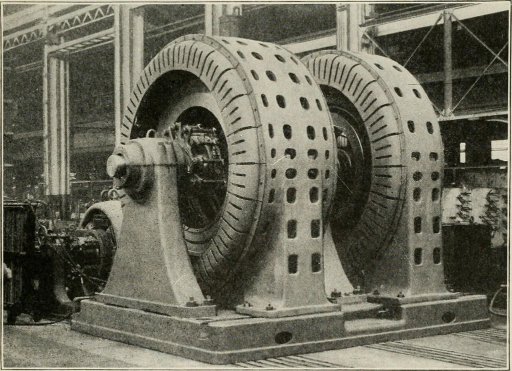 An illustration from Cyclopedia of applied electricity : a general reference work on direct-current generators and motors, storage batteries, electrochemistry, welding, electric wiring, meters, electric lighting, electric railways, power stations, switchboards, power transmission, alternating-current machinery, telegraphy, etc., 1916, leaf 461