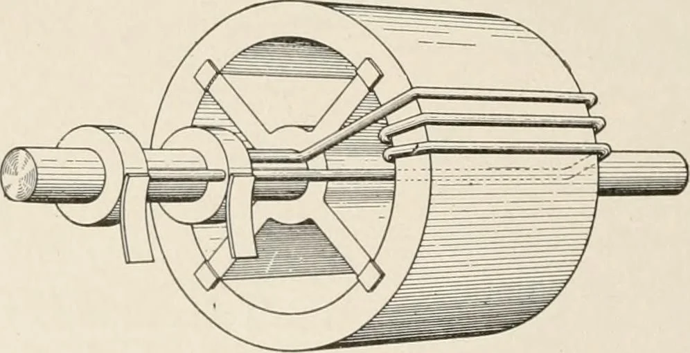 An illustration from Cyclopedia of applied electricity : a general reference work on direct-current generators and motors, storage batteries, electrochemistry, welding, electric wiring, meters, electric lighting, electric railways, power stations, switchboards, power transmission, alternating-current machinery, telegraphy, etc., 1916, leaf 50