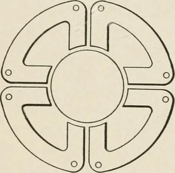 An illustration from Cyclopedia of applied electricity : a general reference work on direct-current generators and motors, storage batteries, electrochemistry, welding, electric wiring, meters, electric lighting, electric railways, power stations, switchboards, power transmission, alternating-current machinery, telegraphy, etc., 1916, leaf 81