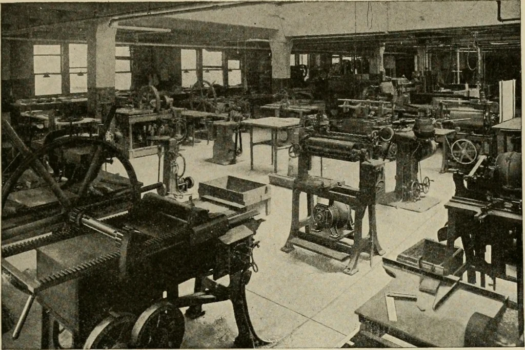 An illustration from Cyclopedia of applied electricity : a general reference work on direct-current generators and motors, storage batteries, electrochemistry, welding, electric wiring, meters, electric lighting, electric railways, power stations, switchboards, power transmission, alternating-current machinery, telegraphy, etc., 1916, leaf 100