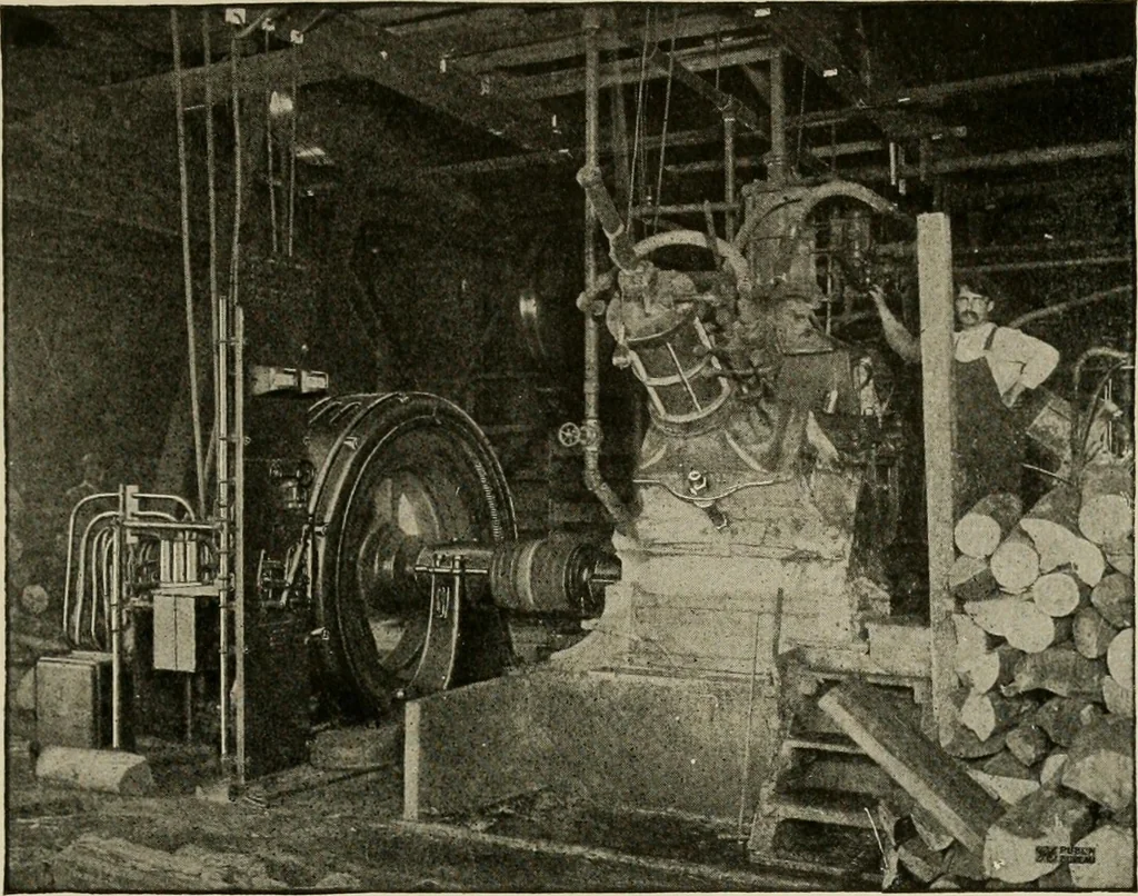 An illustration from Cyclopedia of applied electricity : a general reference work on direct-current generators and motors, storage batteries, electrochemistry, welding, electric wiring, meters, electric lighting, electric railways, power stations, switchboards, power transmission, alternating-current machinery, telegraphy, etc., 1916, leaf 106
