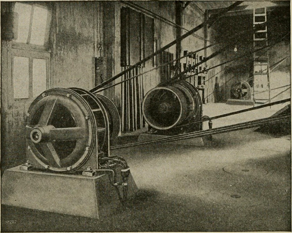 An illustration from Cyclopedia of applied electricity : a general reference work on direct-current generators and motors, storage batteries, electrochemistry, welding, electric wiring, meters, electric lighting, electric railways, power stations, switchboards, power transmission, alternating-current machinery, telegraphy, etc., 1916, leaf 111