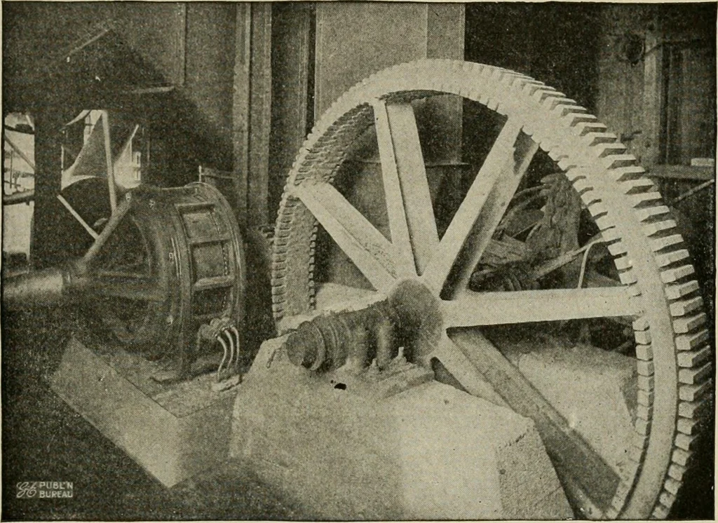 An illustration from Cyclopedia of applied electricity : a general reference work on direct-current generators and motors, storage batteries, electrochemistry, welding, electric wiring, meters, electric lighting, electric railways, power stations, switchboards, power transmission, alternating-current machinery, telegraphy, etc., 1916, leaf 112