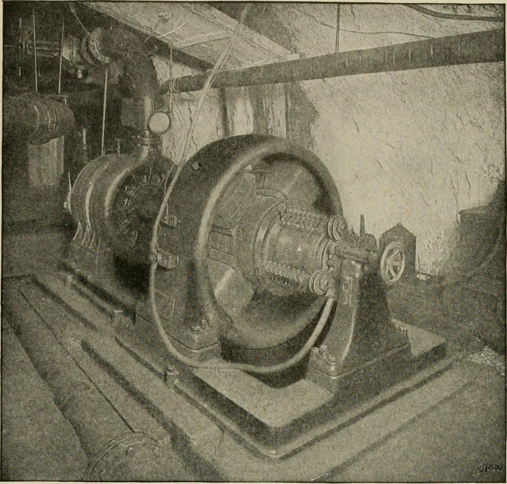 An illustration from Cyclopedia of applied electricity : a general reference work on direct-current generators and motors, storage batteries, electrochemistry, welding, electric wiring, meters, electric lighting, electric railways, power stations, switchboards, power transmission, alternating-current machinery, telegraphy, etc., 1916, leaf 126