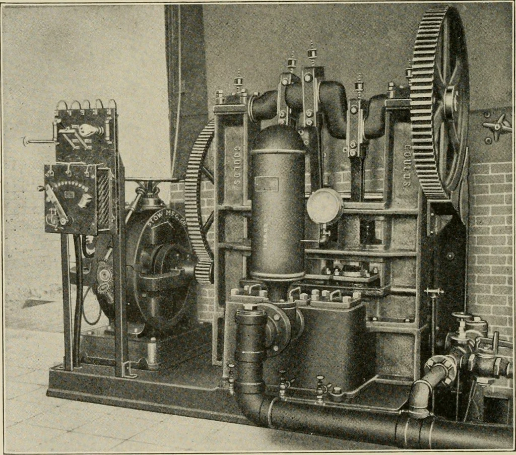 An illustration from Cyclopedia of applied electricity : a general reference work on direct-current generators and motors, storage batteries, electrochemistry, welding, electric wiring, meters, electric lighting, electric railways, power stations, switchboards, power transmission, alternating-current machinery, telegraphy, etc., 1916, leaf 129