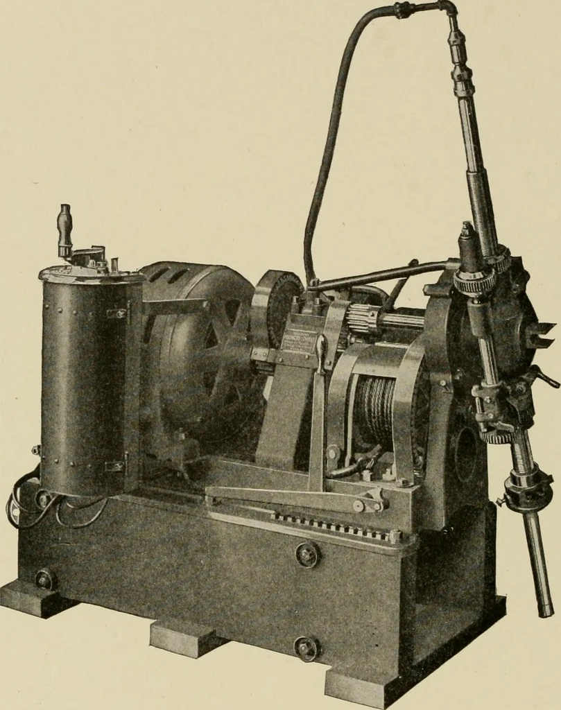 An illustration from Cyclopedia of applied electricity : a general reference work on direct-current generators and motors, storage batteries, electrochemistry, welding, electric wiring, meters, electric lighting, electric railways, power stations, switchboards, power transmission, alternating-current machinery, telegraphy, etc., 1916, leaf 131
