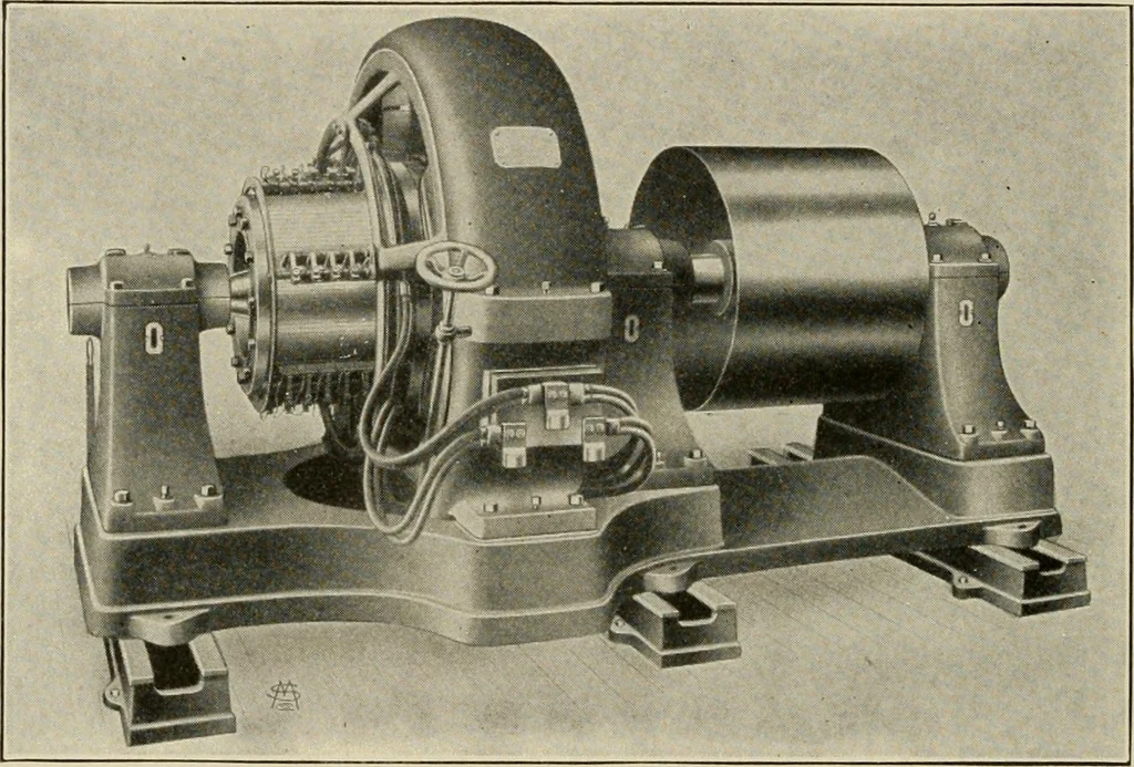 An illustration from Cyclopedia of applied electricity : a general reference work on direct-current generators and motors, storage batteries, electrochemistry, welding, electric wiring, meters, electric lighting, electric railways, power stations, switchboards, power transmission, alternating-current machinery, telegraphy, etc., 1916, leaf 145