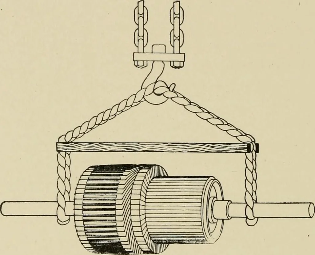 An illustration from Cyclopedia of applied electricity : a general reference work on direct-current generators and motors, storage batteries, electrochemistry, welding, electric wiring, meters, electric lighting, electric railways, power stations, switchboards, power transmission, alternating-current machinery, telegraphy, etc., 1916, leaf 153