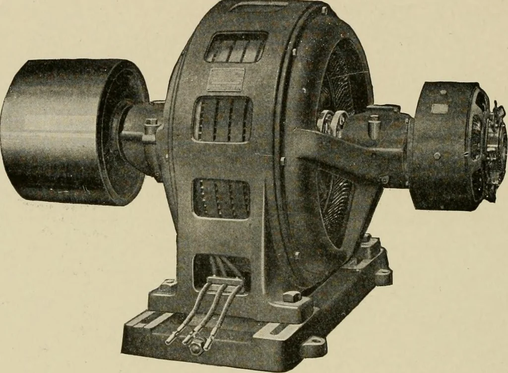 An illustration from Cyclopedia of applied electricity : a general reference work on direct-current generators and motors, storage batteries, electrochemistry, welding, electric wiring, meters, electric lighting, electric railways, power stations, switchboards, power transmission, alternating-current machinery, telegraphy, etc., 1916, leaf 215