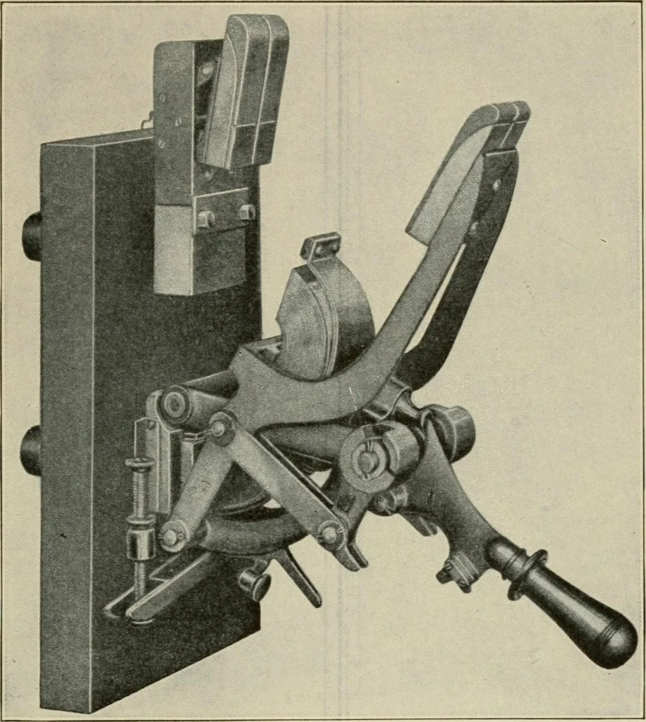An illustration from Cyclopedia of applied electricity : a general reference work on direct-current generators and motors, storage batteries, electrochemistry, welding, electric wiring, meters, electric lighting, electric railways, power stations, switchboards, power transmission, alternating-current machinery, telegraphy, etc., 1916, leaf 232