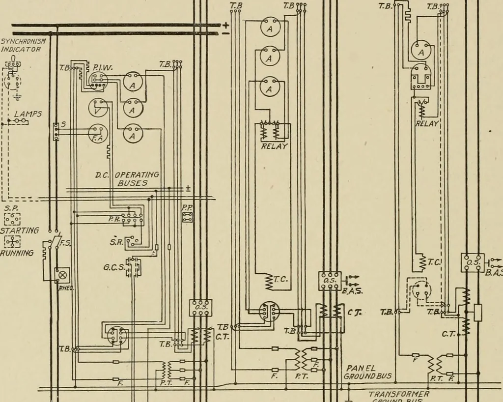 An illustration from Cyclopedia of applied electricity : a general reference work on direct-current generators and motors, storage batteries, electrochemistry, welding, electric wiring, meters, electric lighting, electric railways, power stations, switchboards, power transmission, alternating-current machinery, telegraphy, etc., 1916, leaf 259