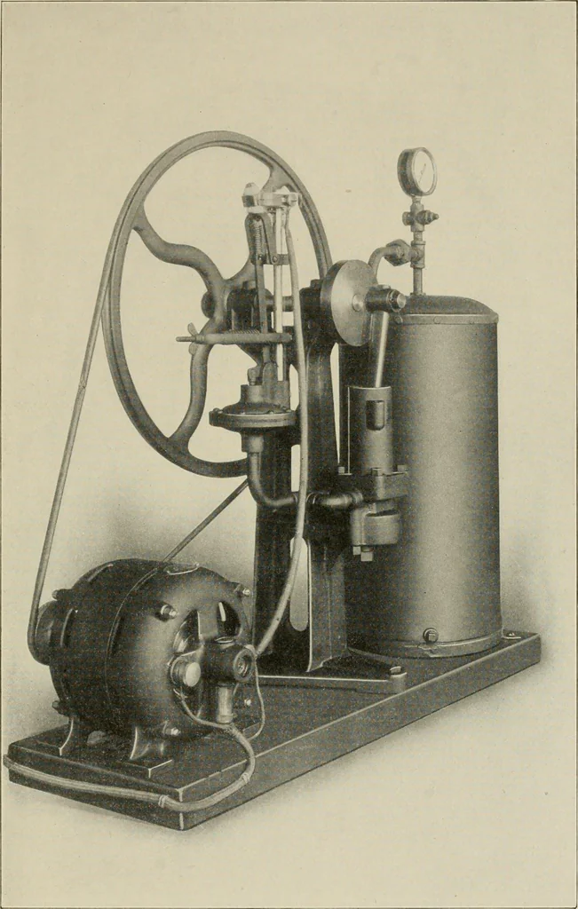 An illustration from Cyclopedia of applied electricity : a general reference work on direct-current generators and motors, storage batteries, electrochemistry, welding, electric wiring, meters, electric lighting, electric railways, power stations, switchboards, power transmission, alternating-current machinery, telegraphy, etc., 1916, leaf 264