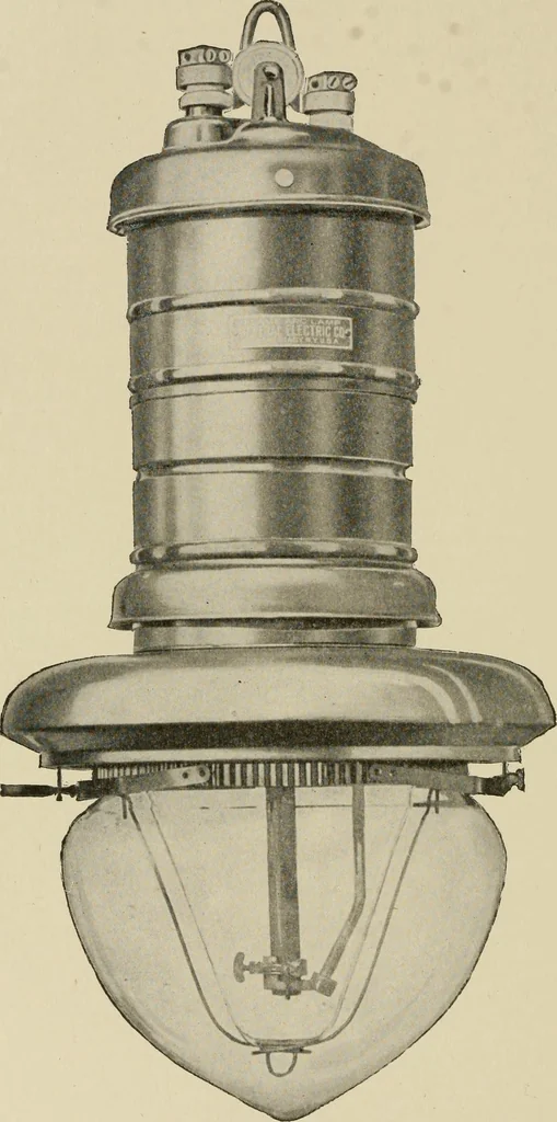 An illustration from Cyclopedia of applied electricity : a general reference work on direct-current generators and motors, storage batteries, electrochemistry, welding, electric wiring, meters, electric lighting, electric railways, power stations, switchboards, power transmission, alternating-current machinery, telegraphy, etc., 1916, leaf 297