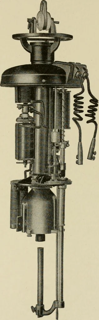 An illustration from Cyclopedia of applied electricity : a general reference work on direct-current generators and motors, storage batteries, electrochemistry, welding, electric wiring, meters, electric lighting, electric railways, power stations, switchboards, power transmission, alternating-current machinery, telegraphy, etc., 1916, leaf 346