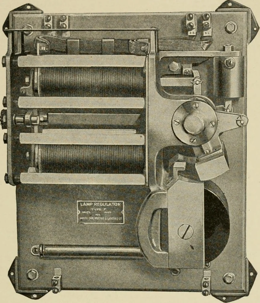 An illustration from Cyclopedia of applied electricity : a general reference work on direct-current generators and motors, storage batteries, electrochemistry, welding, electric wiring, meters, electric lighting, electric railways, power stations, switchboards, power transmission, alternating-current machinery, telegraphy, etc., 1916, leaf 400