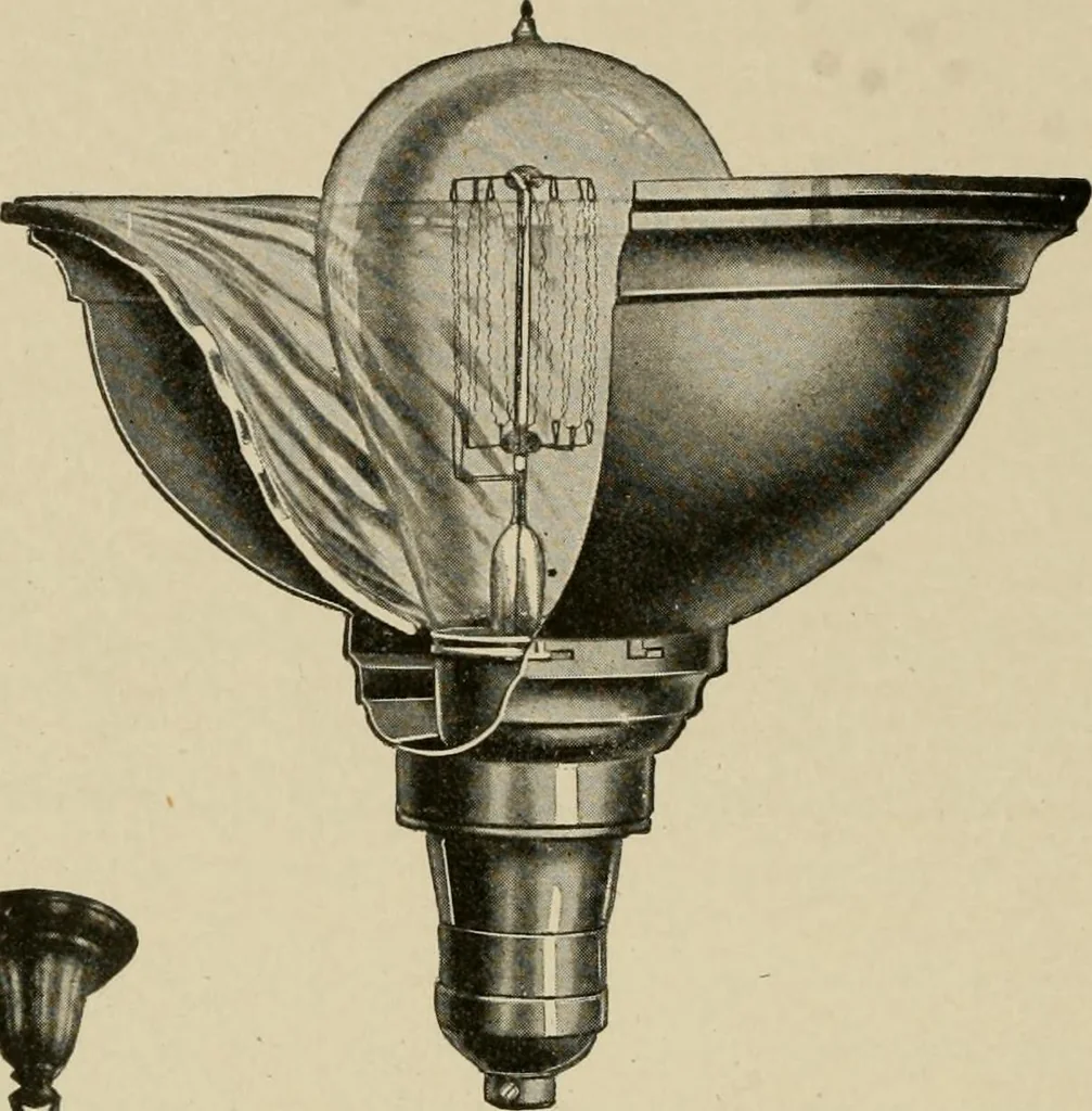 An illustration from Cyclopedia of applied electricity : a general reference work on direct-current generators and motors, storage batteries, electrochemistry, welding, electric wiring, meters, electric lighting, electric railways, power stations, switchboards, power transmission, alternating-current machinery, telegraphy, etc., 1916, leaf 411