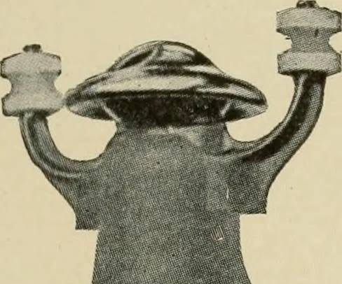 An illustration from Cyclopedia of applied electricity : a general reference work on direct-current generators and motors, storage batteries, electrochemistry, welding, electric wiring, meters, electric lighting, electric railways, power stations, switchboards, power transmission, alternating-current machinery, telegraphy, etc., 1916, leaf 412