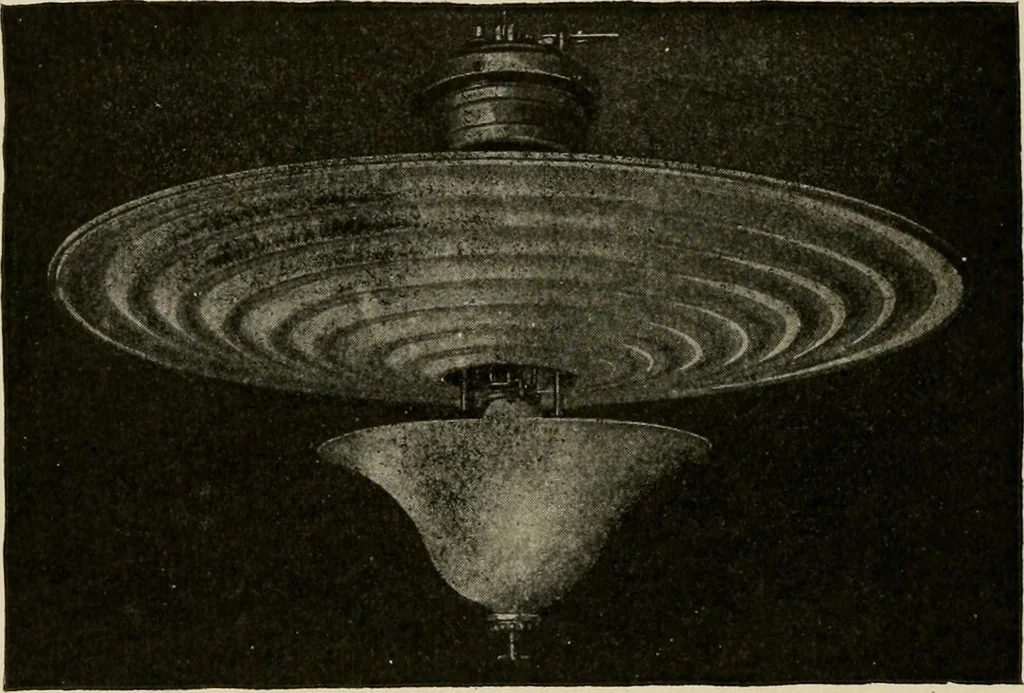 An illustration from Cyclopedia of applied electricity : a general reference work on direct-current generators and motors, storage batteries, electrochemistry, welding, electric wiring, meters, electric lighting, electric railways, power stations, switchboards, power transmission, alternating-current machinery, telegraphy, etc., 1916, leaf 413