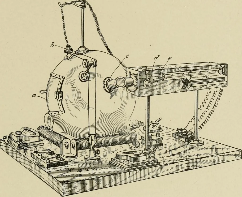 An illustration from Cyclopedia of applied electricity : a general reference work on direct-current generators and motors, storage batteries, electrochemistry, welding, electric wiring, meters, electric lighting, electric railways, power stations, switchboards, power transmission, alternating-current machinery, telegraphy, etc., 1916, leaf 428