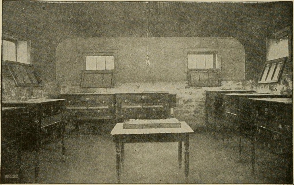 An illustration from Cyclopedia of applied electricity : a general reference work on direct-current generators and motors, storage batteries, electrochemistry, welding, electric wiring, meters, electric lighting, electric railways, power stations, switchboards, power transmission, alternating-current machinery, telegraphy, etc., 1916, leaf 443