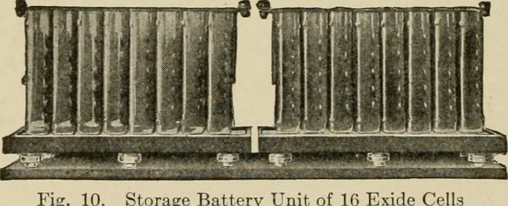 An illustration from Cyclopedia of applied electricity : a general reference work on direct-current generators and motors, storage batteries, electrochemistry, welding, electric wiring, meters, electric lighting, electric railways, power stations, switchboards, power transmission, alternating-current machinery, telegraphy, etc., 1916, leaf 449