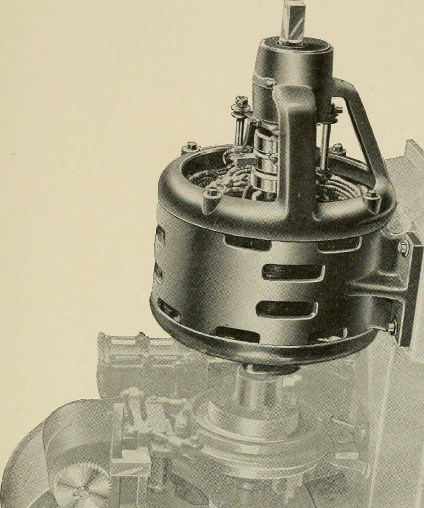 An illustration from Cyclopedia of applied electricity : a general reference work on direct-current generators and motors, storage batteries, electrochemistry, welding, electric wiring, meters, electric lighting, electric railways, power stations, switchboards, power transmission, alternating-current machinery, telegraphy, etc., 1916, leaf 72
