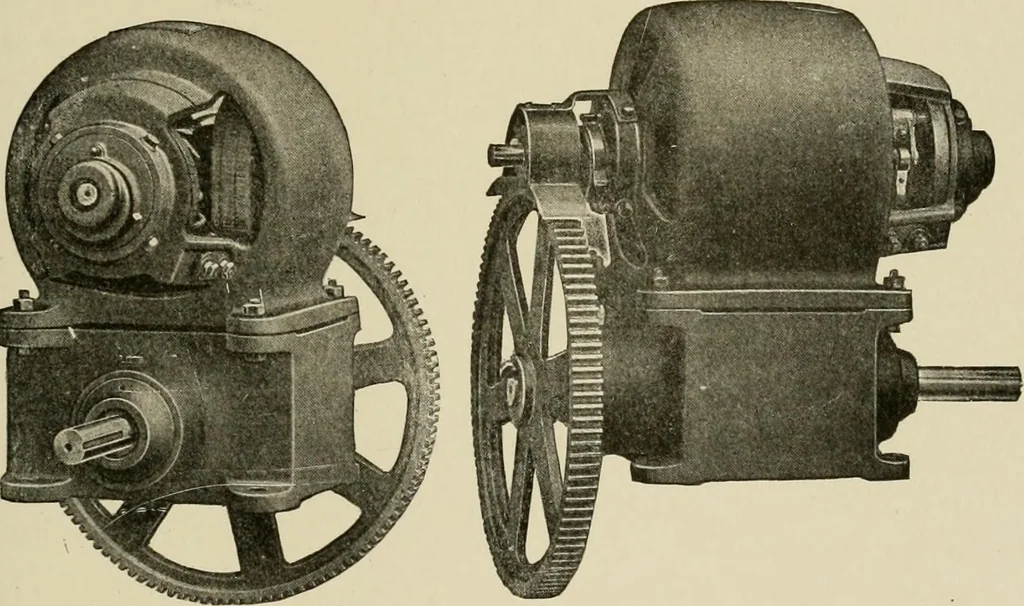 An illustration from Cyclopedia of applied electricity : a general reference work on direct-current generators and motors, storage batteries, electrochemistry, welding, electric wiring, meters, electric lighting, electric railways, power stations, switchboards, power transmission, alternating-current machinery, telegraphy, etc., 1916, leaf 78