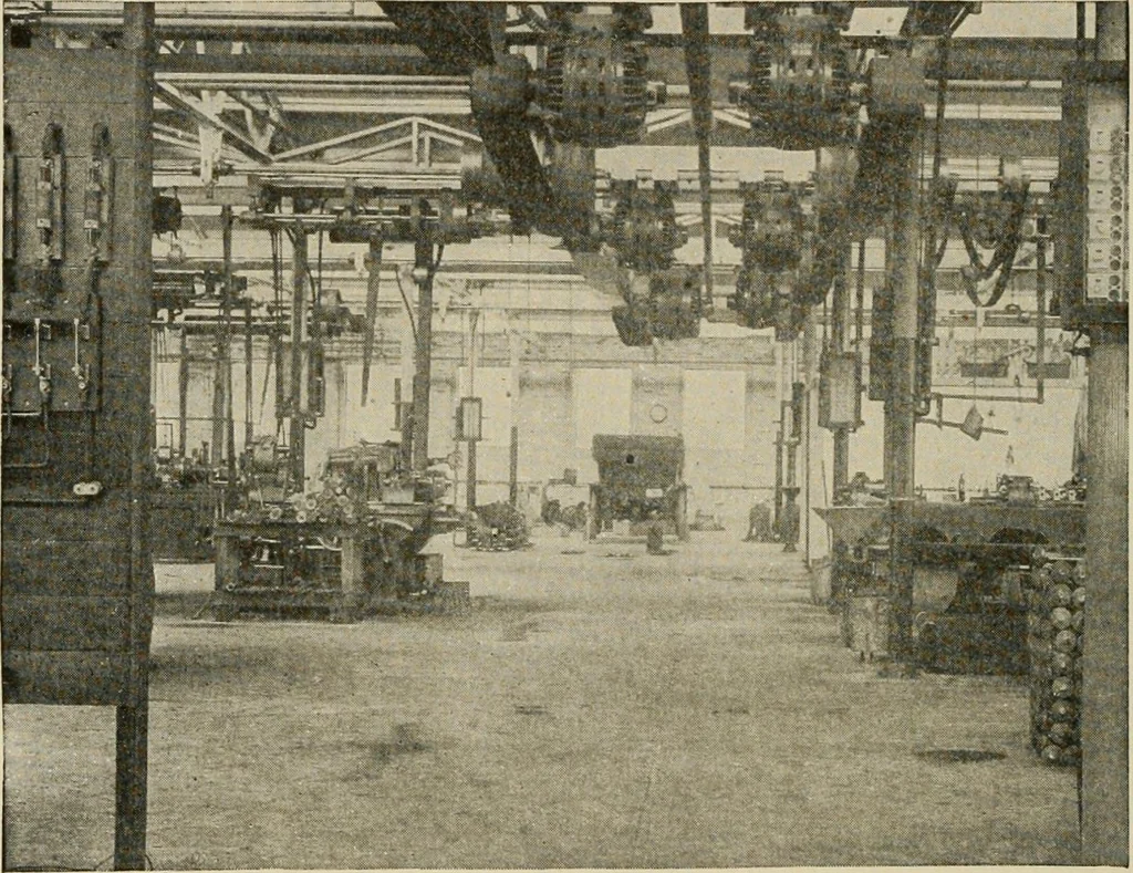 An illustration from Cyclopedia of applied electricity : a general reference work on direct-current generators and motors, storage batteries, electrochemistry, welding, electric wiring, meters, electric lighting, electric railways, power stations, switchboards, power transmission, alternating-current machinery, telegraphy, etc., 1916, leaf 85