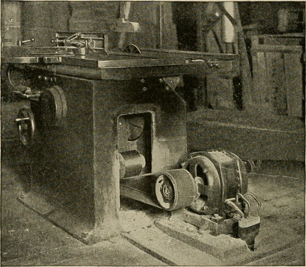 An illustration from Cyclopedia of applied electricity : a general reference work on direct-current generators and motors, storage batteries, electrochemistry, welding, electric wiring, meters, electric lighting, electric railways, power stations, switchboards, power transmission, alternating-current machinery, telegraphy, etc., 1916, leaf 97