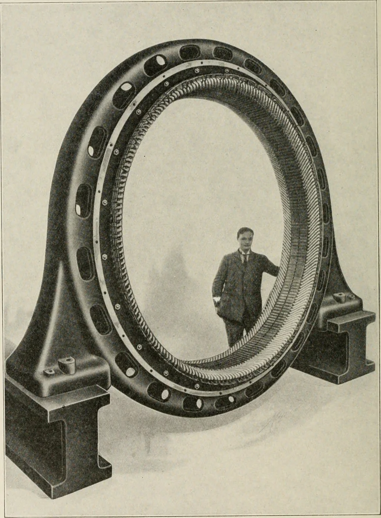 An illustration from Cyclopedia of applied electricity : a general reference work on direct-current generators and motors, storage batteries, electrochemistry, welding, electric wiring, meters, electric lighting, electric railways, power stations, switchboards, power transmission, alternating-current machinery, telegraphy, etc., 1916, leaf 125