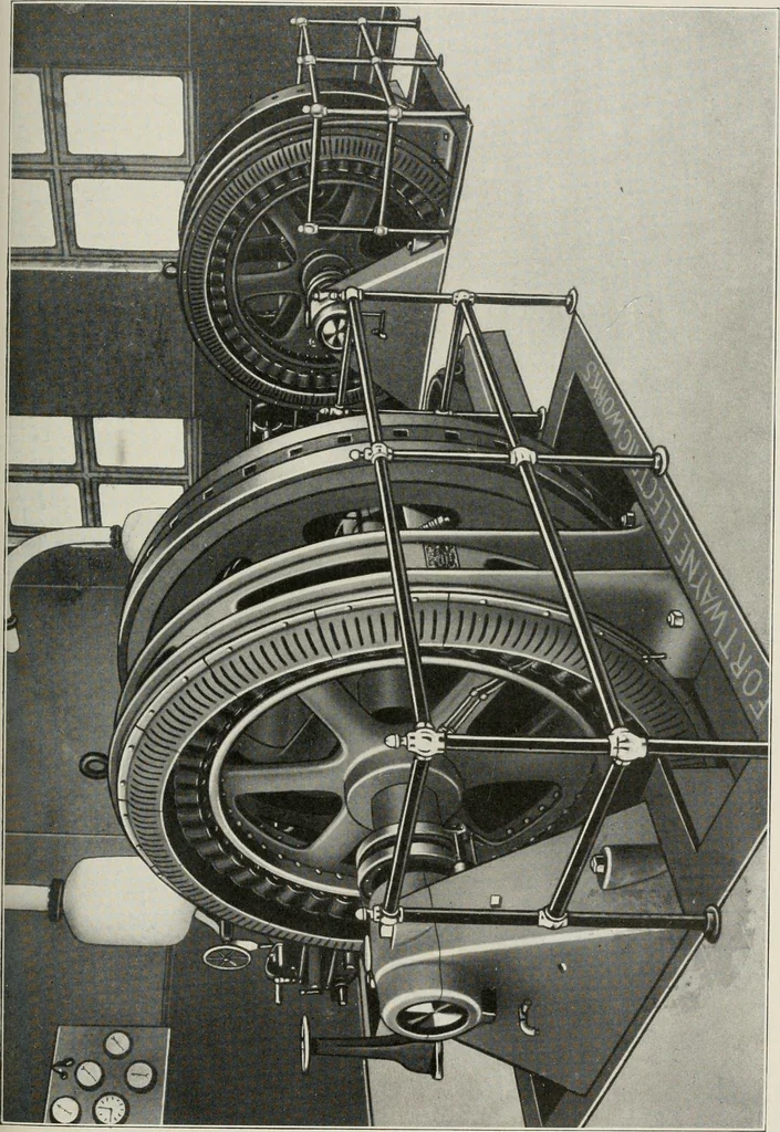 An illustration from Cyclopedia of applied electricity : a general reference work on direct-current generators and motors, storage batteries, electrochemistry, welding, electric wiring, meters, electric lighting, electric railways, power stations, switchboards, power transmission, alternating-current machinery, telegraphy, etc., 1916, leaf 176