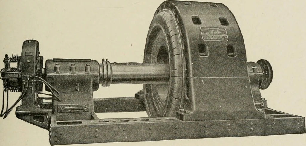 An illustration from Cyclopedia of applied electricity : a general reference work on direct-current generators and motors, storage batteries, electrochemistry, welding, electric wiring, meters, electric lighting, electric railways, power stations, switchboards, power transmission, alternating-current machinery, telegraphy, etc., 1916, leaf 204