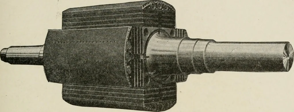 An illustration from Cyclopedia of applied electricity : a general reference work on direct-current generators and motors, storage batteries, electrochemistry, welding, electric wiring, meters, electric lighting, electric railways, power stations, switchboards, power transmission, alternating-current machinery, telegraphy, etc., 1916, leaf 210