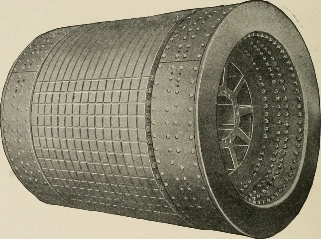 An illustration from Cyclopedia of applied electricity : a general reference work on direct-current generators and motors, storage batteries, electrochemistry, welding, electric wiring, meters, electric lighting, electric railways, power stations, switchboards, power transmission, alternating-current machinery, telegraphy, etc., 1916, leaf 215