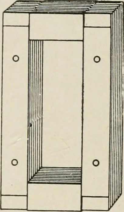 An illustration from Cyclopedia of applied electricity : a general reference work on direct-current generators and motors, storage batteries, electrochemistry, welding, electric wiring, meters, electric lighting, electric railways, power stations, switchboards, power transmission, alternating-current machinery, telegraphy, etc., 1916, leaf 322