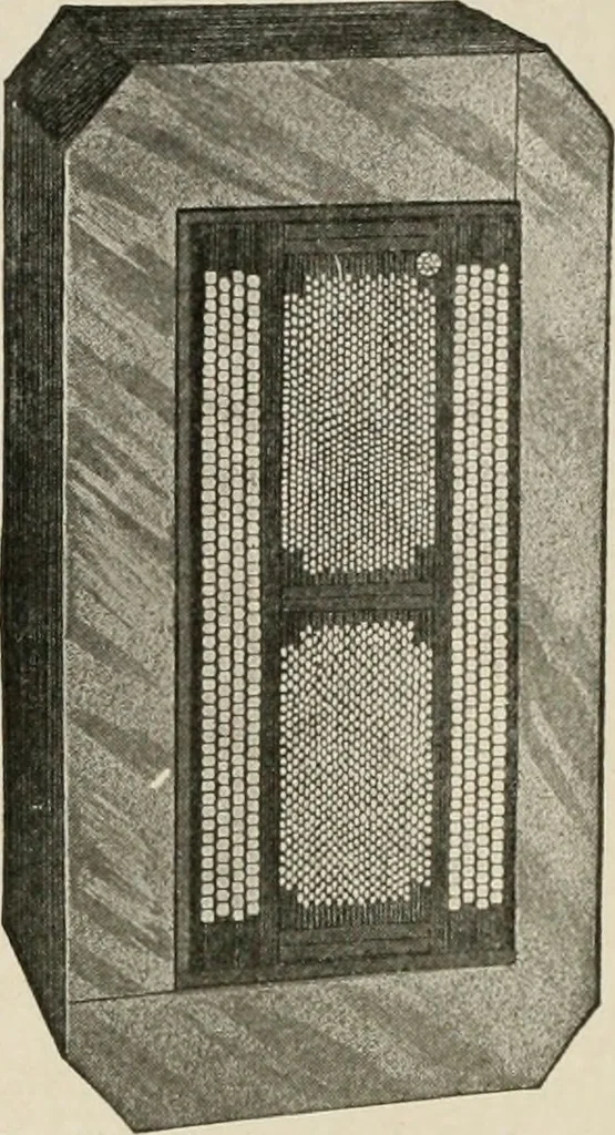 An illustration from Cyclopedia of applied electricity : a general reference work on direct-current generators and motors, storage batteries, electrochemistry, welding, electric wiring, meters, electric lighting, electric railways, power stations, switchboards, power transmission, alternating-current machinery, telegraphy, etc., 1916, leaf 333