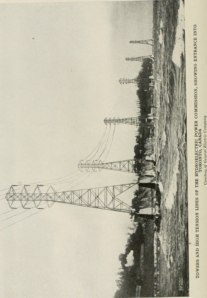 An illustration from Cyclopedia of applied electricity : a general reference work on direct-current generators and motors, storage batteries, electrochemistry, welding, electric wiring, meters, electric lighting, electric railways, power stations, switchboards, power transmission, alternating-current machinery, telegraphy, etc., 1916, leaf 355