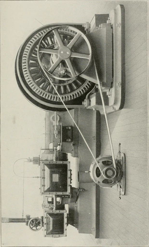 An illustration from Cyclopedia of applied electricity : a general reference work on direct-current generators and motors, storage batteries, electrochemistry, welding, electric wiring, meters, electric lighting, electric railways, power stations, switchboards, power transmission, alternating-current machinery, telegraphy, etc., 1916, leaf 36