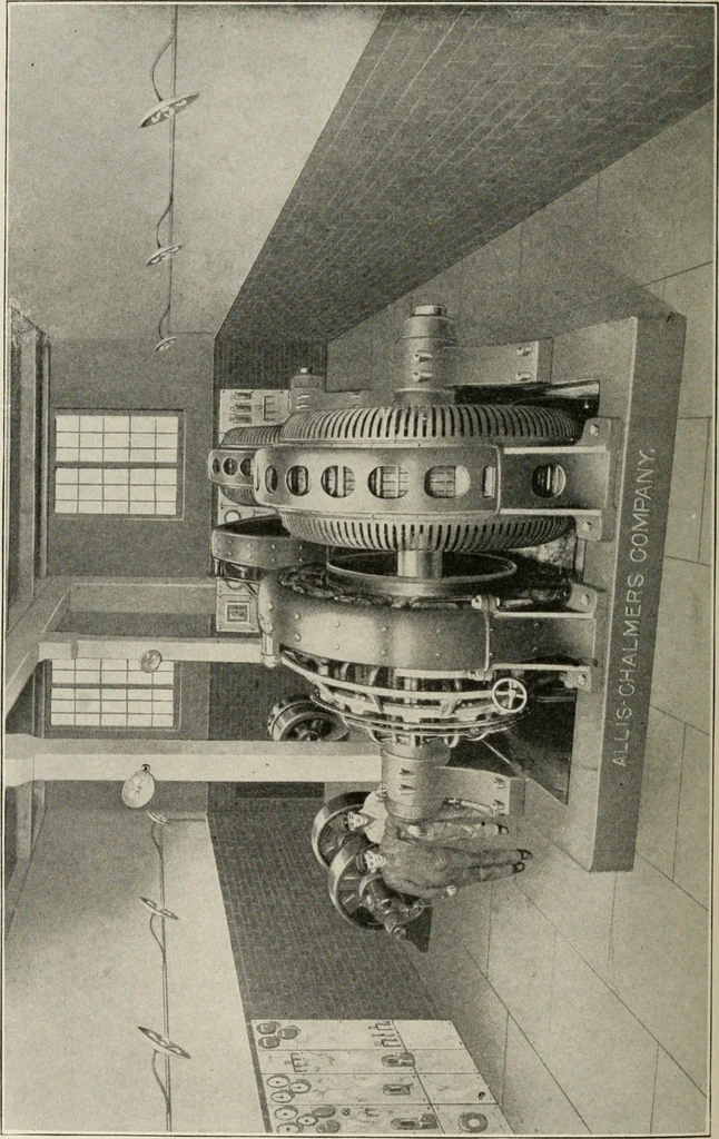 An illustration from Cyclopedia of applied electricity : a general reference work on direct-current generators and motors, storage batteries, electrochemistry, welding, electric wiring, meters, electric lighting, electric railways, power stations, switchboards, power transmission, alternating-current machinery, telegraphy, etc., 1916, leaf 373