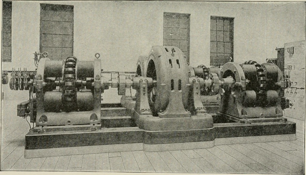 An illustration from Cyclopedia of applied electricity : a general reference work on direct-current generators and motors, storage batteries, electrochemistry, welding, electric wiring, meters, electric lighting, electric railways, power stations, switchboards, power transmission, alternating-current machinery, telegraphy, etc., 1916, leaf 430