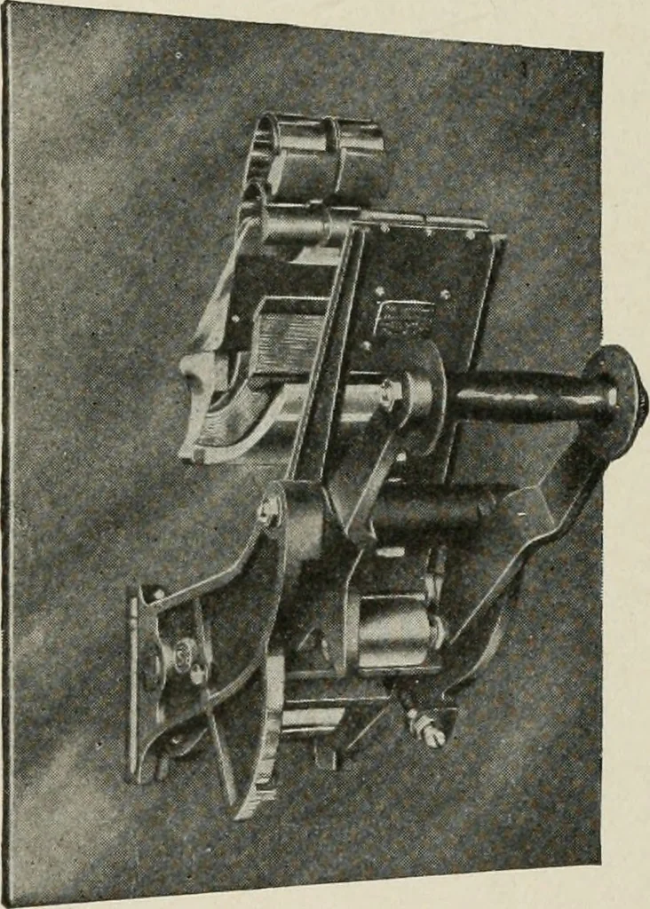 An illustration from Cyclopedia of applied electricity : a general reference work on direct-current generators and motors, storage batteries, electrochemistry, welding, electric wiring, meters, electric lighting, electric railways, power stations, switchboards, power transmission, alternating-current machinery, telegraphy, etc., 1916, leaf 506